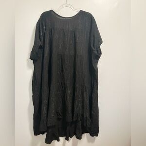 Obsession Black Tiered Midi Dress